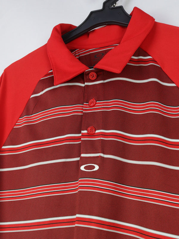 Oakley Hydrolix Polo men's shirt , striped golf performance style.