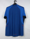 Karrimor short-sleeve 1/4 zip running or cycling top in blue polyester.