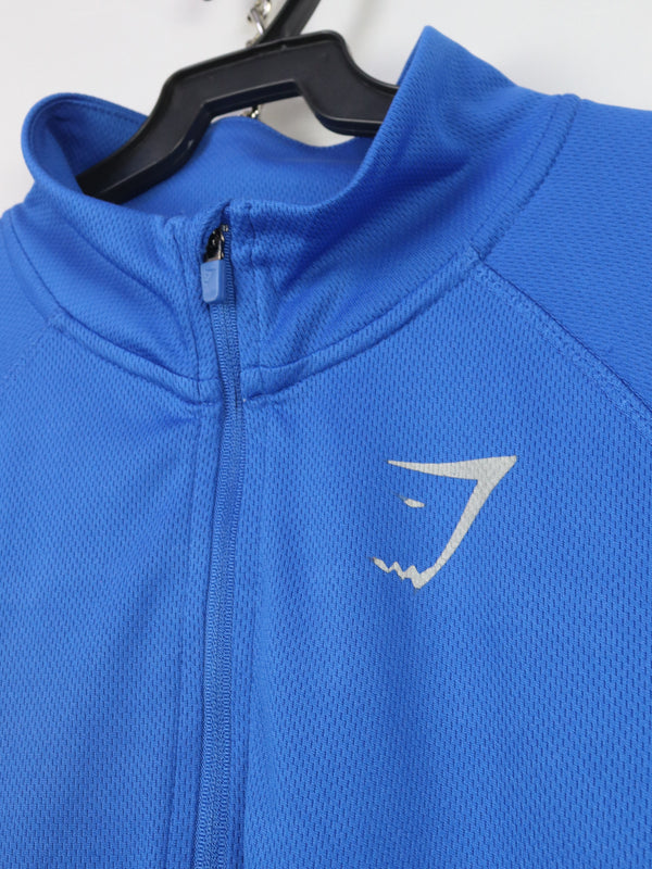 Gymshark Training 1/4 Zip Pullover in a blue colorway