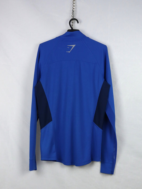 Gymshark Training 1/4 Zip Pullover in a blue colorway