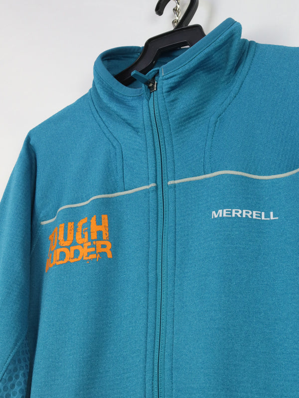 Merrell and Tough Mudder branded full-zip fleece jacket.