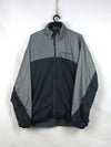 Marmot men's two-toned gray and black lightweight full-zip windbreaker jacket.