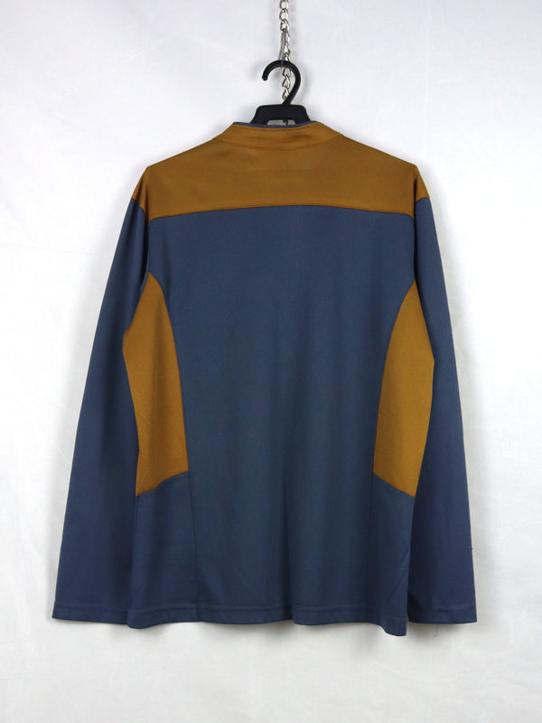 "Man We" brand quarter-zip pullover jacket.