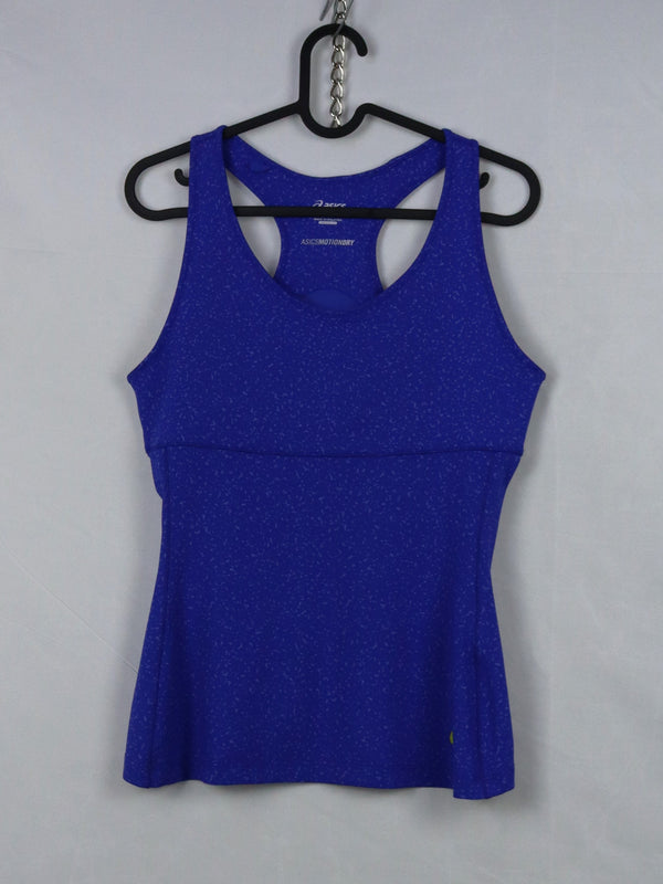 ASICS Women's Racerback Top in blue speckle