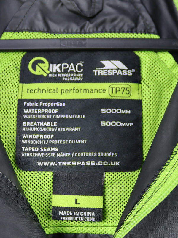 Trespass Qikpac unisex waterproof packaway jacket.