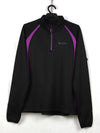Mountain Warehouse women's black and purple quarter-zip activewear top.