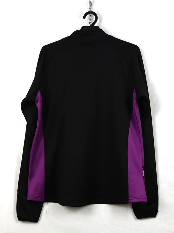 Mountain Warehouse women's black and purple quarter-zip activewear top.