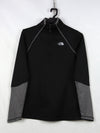 The North Face Women's Cinder 1/4 Zip Pullover in black and gray