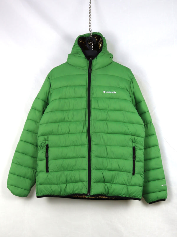 Columbia Powder Lite hooded puffer jacket.