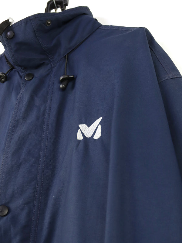 Millet Gore-Tex waterproof jacket in navy blue with a hood