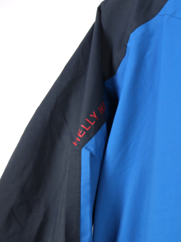 Helly Hansen jacket , older model of a men's blue and black waterproof shell jacke
