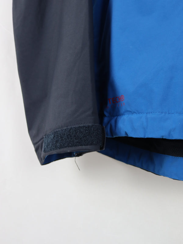 Helly Hansen jacket , older model of a men's blue and black waterproof shell jacke