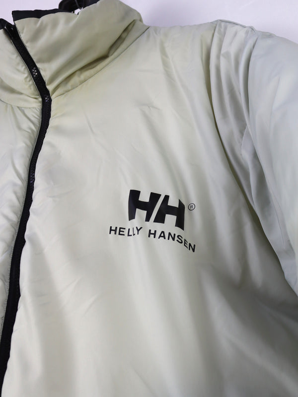 Helly Hansen HH Urban Reversible Puffer Jacket in black, featuring synthetic blowable insulation and ripstop fabric.