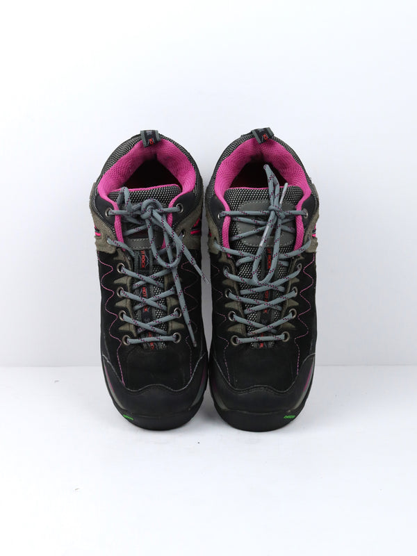 Karrimor Womens Hot Rock Low Walking Shoes Waterproof Lace Up Breathable Padded Black/Pink