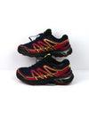 Salomon Wings Flyte 2 GTX trail running shoes in a black and red colorway with yellow detailing.