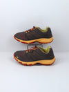 The North Face Litewave Ampere II running shoes in a grey and orange colorway.