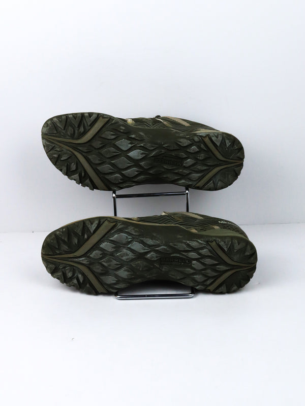 Merrell Women's Siren Hex Q2 E-mesh hiking shoes in an olive/green color variant