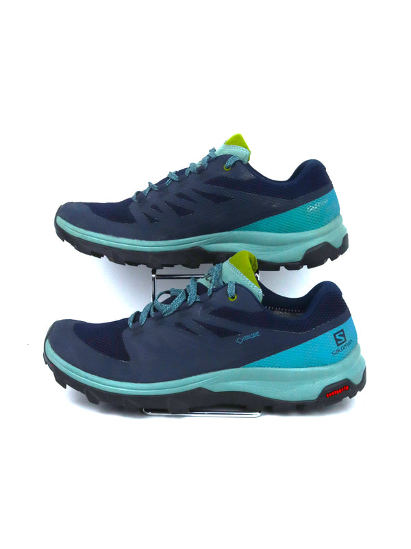 Salomon Outline GTX hiking shoes in blue.