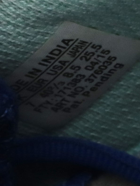 Salomon Sense Link running shoes in a blue and turquoise colorway.