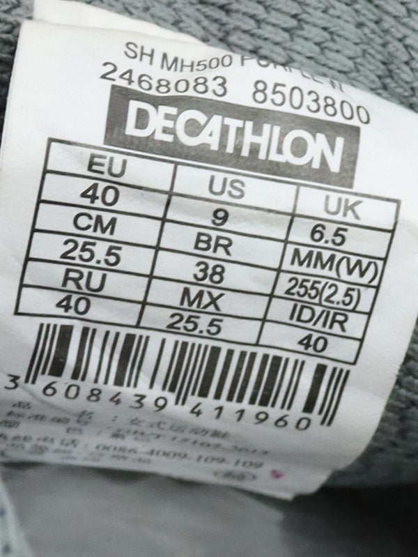 Quechua MH500 Evofit women's waterproof hiking shoes in raspberry/purple.